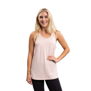 Front view of the Women's erne The Carolina Tank Top in the color Pink Clay.