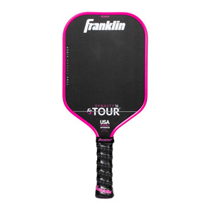 Front view of the Pink Franklin FS Tour Dynasty 16mm Carbon Fiber Pickleball Paddle