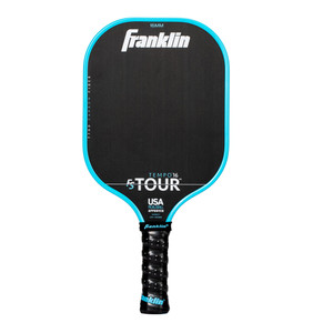 Front view of the Blue Franklin FS Tour Tempo 16mm Carbon Fiber Pickleball Paddle