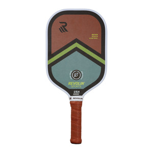 The durable REVOLIN Revo Reach Control Sustainable Hemp Pickleball Paddle features an 11" by 7.5" BioFLX Tech Face, Terragrip 2.0 Texture and 16mm thick core