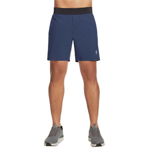 Front view of Men's Skechers Movement 7" Shorts in the color Blue Iris.