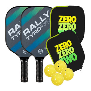 The Rally Tyro 2 Pro Bundle includes two paddles and four balls.