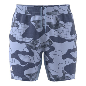 Front view of Men's adidas Club Graphic Shorts in the color Blue Dawn/Noble Indigo/Crew Blue.