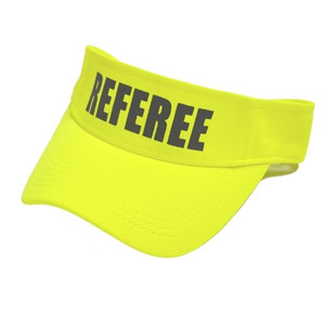 Neon yellow Pickleball Referee Visor featuring "Referee" across the front in black, all capital letters.