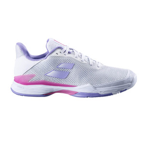 Babolat Jet Tere Shoe - Women's in White/Lavender available in sizes 5.5 - 11.