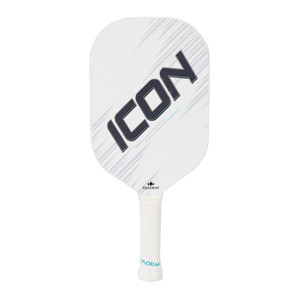 Front view of the Diadem Icon V2 XL Carbon Fiber Pickleball Paddle shown in the White color option.