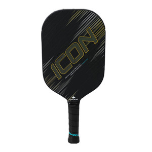Front view of the Diadem Icon V2 Carbon Fiber Pickleball Paddle shown in the Black color option.