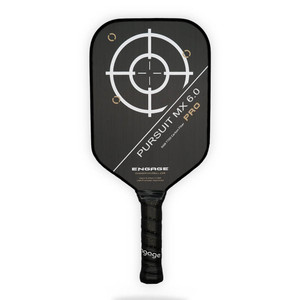 Front view of the Engage Pursuit Pro MX 6.0 Carbon Fiber Pickleball Paddle.