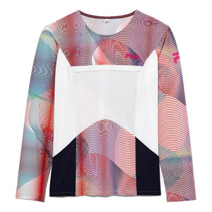 Women's IP Long Sleeve  from FILA has a bright design with a background of swirls