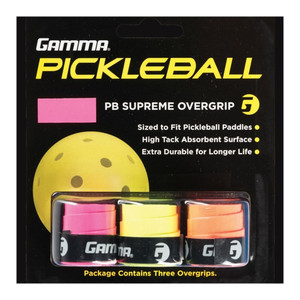 High Tack Pickleball Grip, moisture absorbent.  Chosse from black, white, or neon, stars & stripes or fashion mix