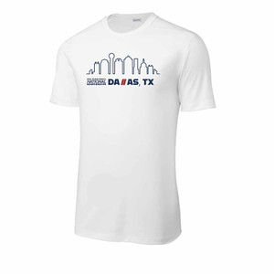 White Dallas Skyline Nationals Sport Crew T-Shirt - Men's