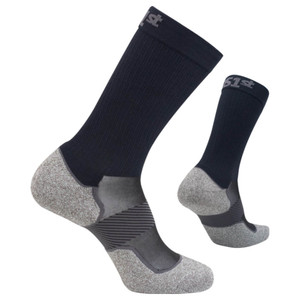 OS1st Pickleball Crew Socks are available in either white or black, featuring comfort zones in gray.