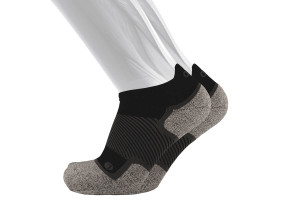OS1st WP4+ Wide No Show Socks are available in either black or white, and in sizes small through 2x large.