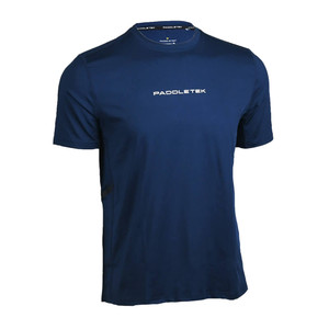 Front view of Men's Paddletek Performance Short Sleeve Tee in the color Navy.