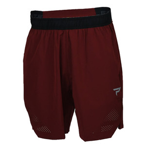 Front view of the Men's Paddletek Performance 7" Shorts in the color Pomegranate