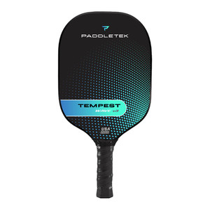 Front view of the Paddletek Tempest Wave V3 Pickleball Paddle, shown in the Seafoam color option.