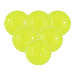 SR40 Outdoor Pickleball shown as a six pack. Available in color neon green