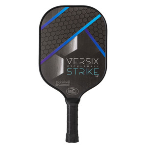 The VERSIX Strike 4F Composite Paddle from Pickleball Central is available in blue, green, orange, or pink.