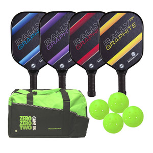 Rally PX Graphite Four Paddle Bundle- includes duffle bag, and four balls