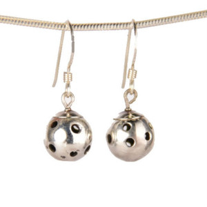 Sterling Silver Pickleball Dangle Earrings