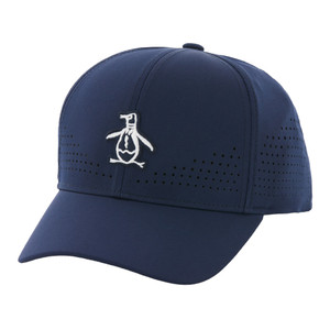 Original Penguin Country Club Perforated Hat with embroidered logo in Black Iris