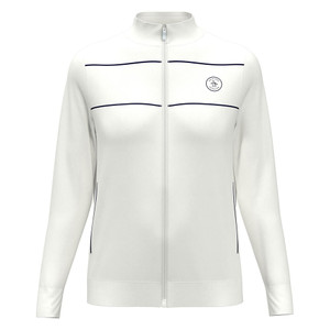 Front view of the Women's Original Penguin Essential Track Jacket in the color Bright White.