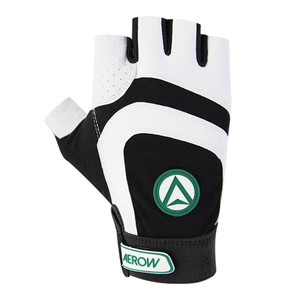 Recon Fingerless Pickleball Glove by Aerow Sports featuring leather and mesh construction and exposed finger design