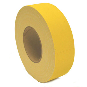 Durable cloth court tape for outdoor applications, two inch wide x 200 foot long. Choose from red or yellow.