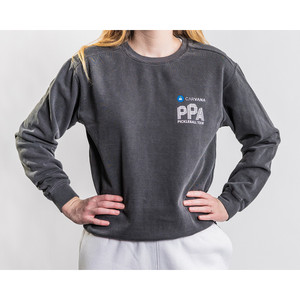 Frontal view of PPA Garment-Dyed Sweatshirt - Unisex.