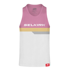 Pink and White Men's Tank Tank from the Selkirk Legacy Line. Available in sizes XS-2XL