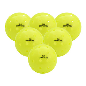SLK Competition Outdoor Pickleball by Selkirk shown in a pack of 6