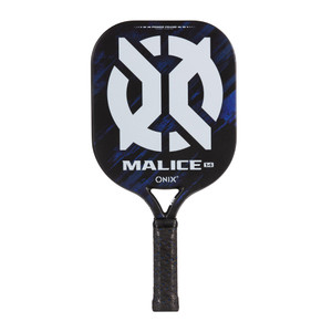 ONIX Evoke Malice Open Throat Composite Pickleball Paddle with DF Composite face, Carbon Frame, 5" long handle. 14mm thick option shown.