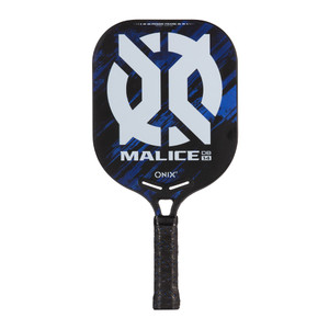 ONIX Evoke Malice Open Throat DB Composite Pickleball Paddle with 11" x 8" DF Composite face, carbon frame, and 5" long handle. 14mm thickness option shown.