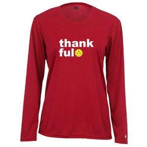 Women's Thankful Core Performance Long-Sleeve Shirt in Red