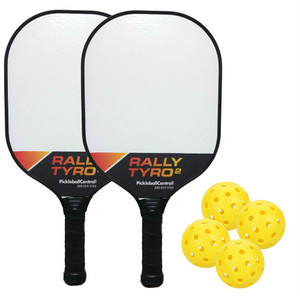 Rally Tyro 2 Bundle- includes two composite paddles and four outdoor balls