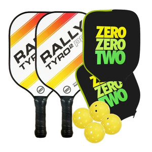 The Rally Tyro 2 Pro Bundle includes two paddles and four balls.