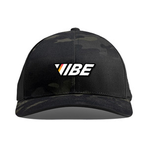 Front view of VIBE Pickleball Curved Performance Hat in the color CAMO.