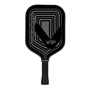 The V720 MAX Pickleball Paddle by Vulcan is like nothing else, and is available is a striking gray and black color combination.