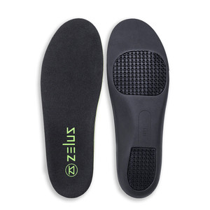 Black Zelus SPORT Arch Support Insole featuring the Zelus logo and SmartCells on the heel and forefoot.